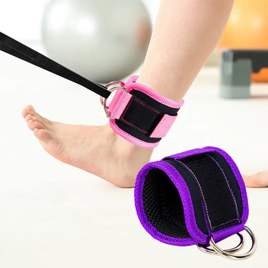 1 Piece Sport Ankle Straps Padded D-ring Ankle Cuffs for Gym Workouts Cable Machines Leg Exercises Adjustable Ankle Support